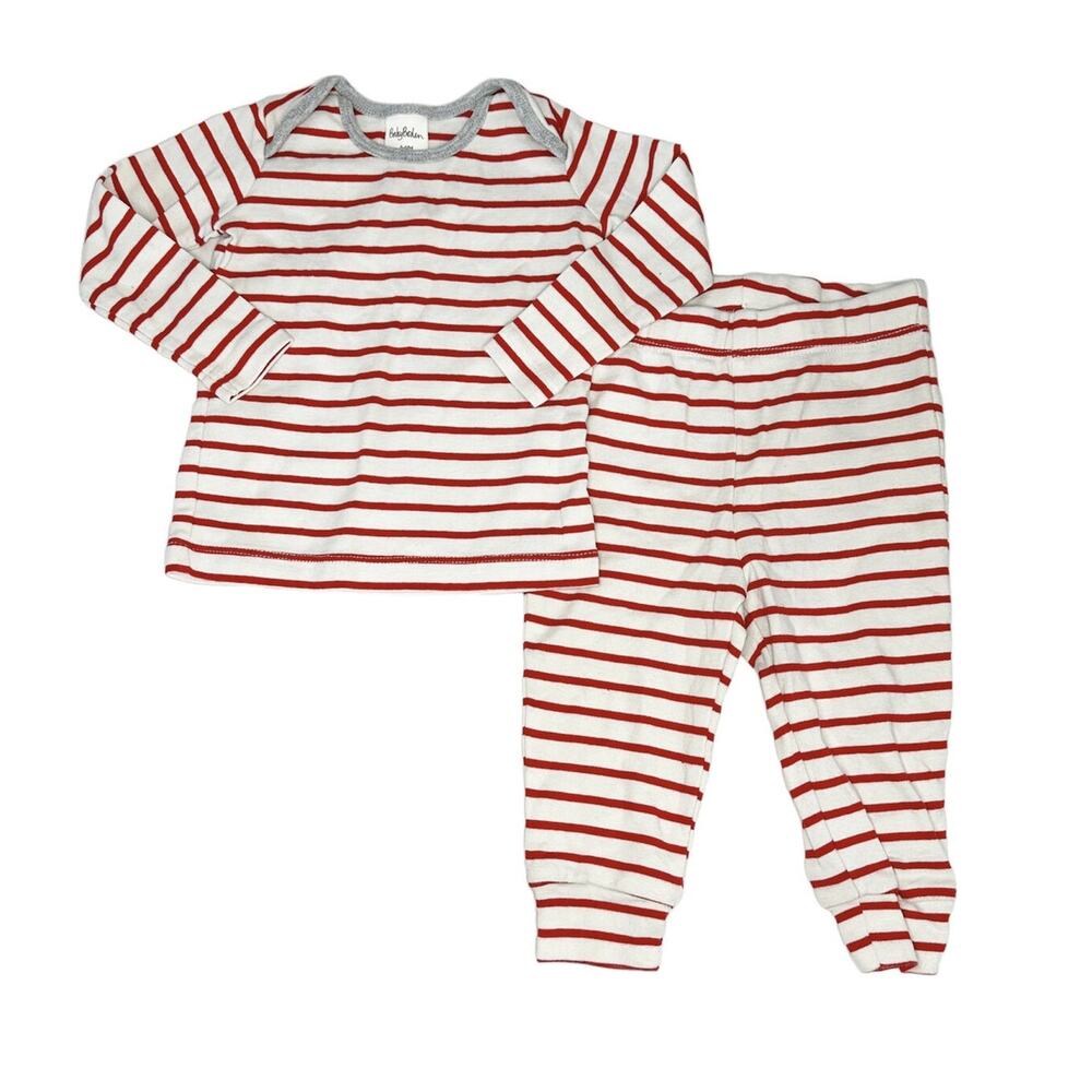 Mini Boden Striped Pajama Set Size 6-9 Months